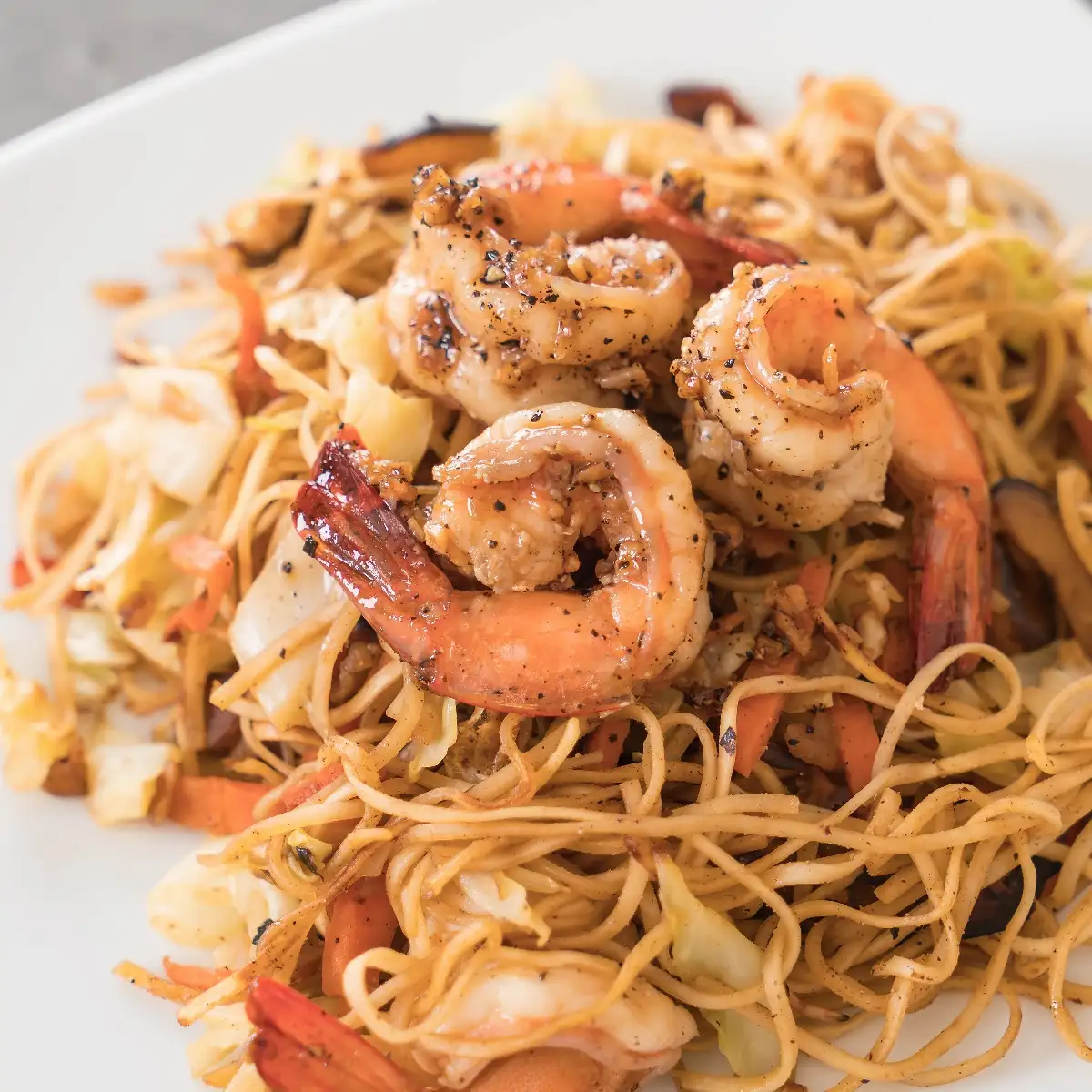 Nouilles aux crevettes